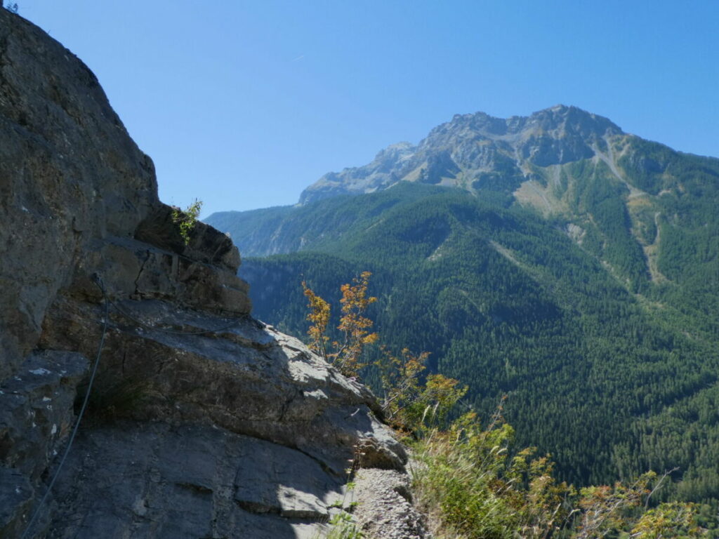 La tête de Gaulent vue depuis le bas de la via ferrata de Freissinières