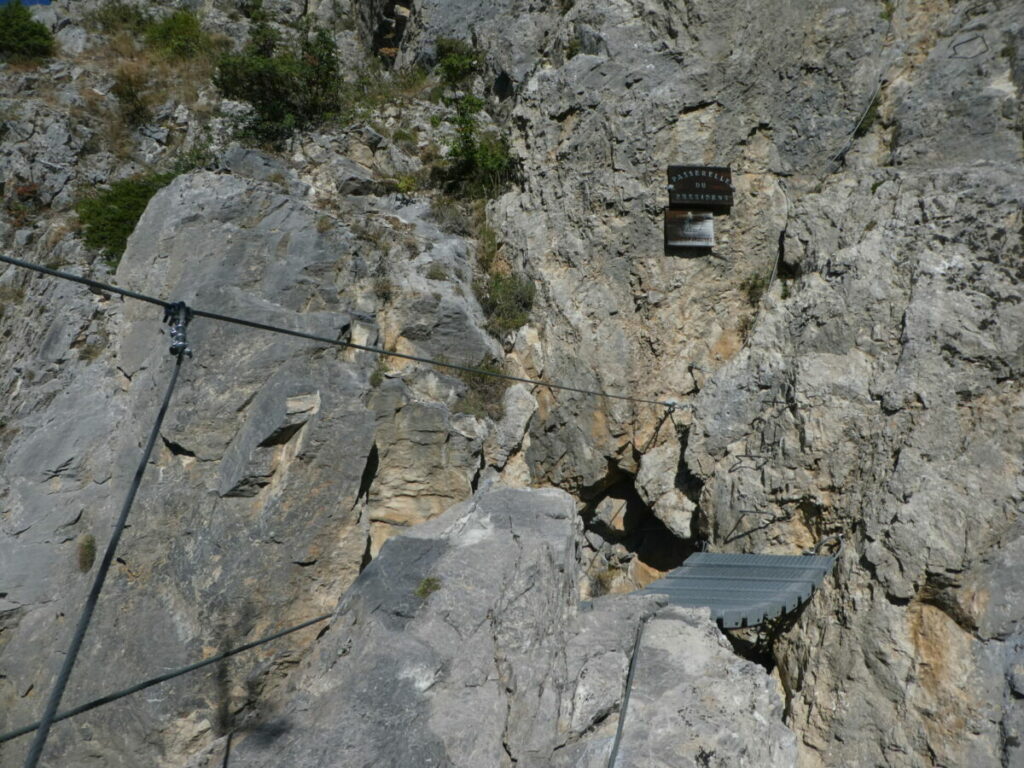 La passerelle du Président sur la via ferrata de la Croix de Toulouse