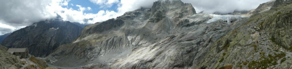 Panoramique du refuge du Glacier Blanc et du Glacier Blanc